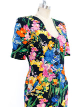 Ungaro Floral Cotton Dress Dress arcadeshops.com