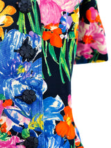 Ungaro Floral Cotton Dress Dress arcadeshops.com