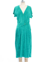 1980's Missoni Emerald Terry Cloth Dress Dress arcadeshops.com