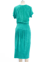 1980's Missoni Emerald Terry Cloth Dress Dress arcadeshops.com