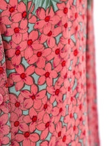 Floral Printed Silk Blouse Top arcadeshops.com