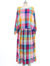 Norma Kamali Rainbow Madras Ensemble Suit arcadeshops.com