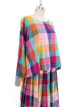 Norma Kamali Rainbow Madras Ensemble Suit arcadeshops.com
