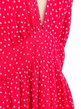 Oscar de la Renta Micro Daisy Print Halter Dress Dress arcadeshops.com