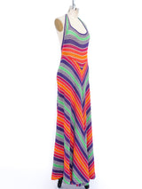 1970's Missoni Rainbow Knit Halter Dress Dress arcadeshops.com