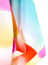 Neon Watercolor Wave Silk Kimono Jacket arcadeshops.com