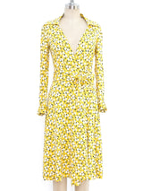 1970's Diane von Furstenberg Floral Printed Wrap Dress Dress arcadeshops.com