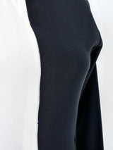 Black and White Colorblock Stretch Column Dress Dress arcadeshops.com