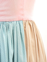 Bill Blass Pastel Polka Dot Halter Gown Dress arcadeshops.com