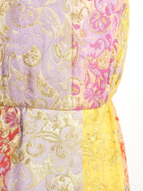 Metallic Brocade Palazzo Jumpsuit Suit arcadeshops.com