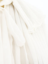 Oscar de la Renta Pleated Chiffon Blouse Top arcadeshops.com