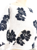 Gucci Floral Applique Linen Shirt Top arcadeshops.com