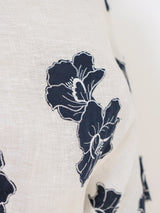 Gucci Floral Applique Linen Shirt Top arcadeshops.com