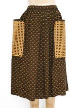 Caned Pocket Skirt Bottom arcadeshops.com