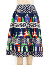 Lanvin French Landmark Printed Skirt Bottom arcadeshops.com