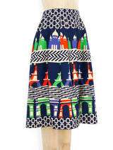 Lanvin French Landmark Printed Skirt Bottom arcadeshops.com