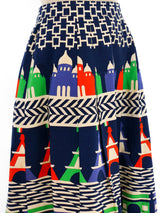Lanvin French Landmark Printed Skirt Bottom arcadeshops.com