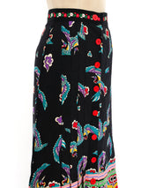 Giorgio Sant'Angelo Crane Printed Skirt Bottom arcadeshops.com
