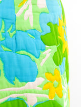 Quilted Floral Maxi Skirt Bottom arcadeshops.com