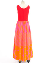 Rudi Gernreich Mixed Polka Dot Maxi Dress Dress arcadeshops.com