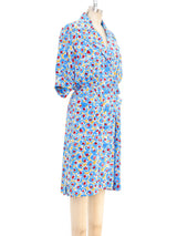 Yves Saint Laurent Floral Printed Silk Dress Dress arcadeshops.com