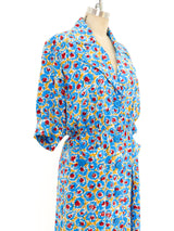 Yves Saint Laurent Floral Printed Silk Dress Dress arcadeshops.com