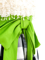 Flower Embellished Plaid Dress Dress arcadeshops.com