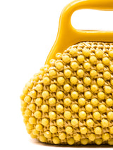 1960's Yellow Plastic Bead Bag Accessory arcadeshops.com