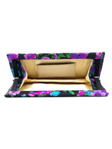 1960's Floral Printed Satin Clutch Accessory arcadeshops.com