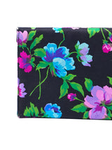 1960's Floral Printed Satin Clutch Accessory arcadeshops.com