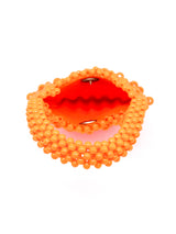 1960's Orange Bead Top Handle Bag Accessory arcadeshops.com