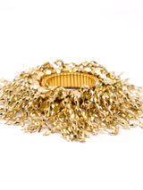 Gold Bead Fringed Bangle Accessory arcadeshops.com