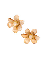 Lucite Flower Ear Clips Accessory arcadeshops.com