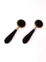 Bead Embellished Tear Drop Earrings Accessory arcadeshops.com