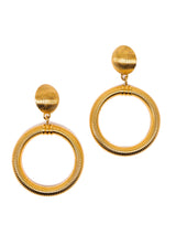 Ribbed Hoop Earrings Accessory arcadeshops.com