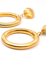 Ribbed Hoop Earrings Accessory arcadeshops.com