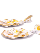 Faux Pearl Studded Art To Wear Earrings Accessory arcadeshops.com