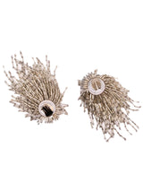 Silver Bead Fringe Earrings Accessory arcadeshops.com