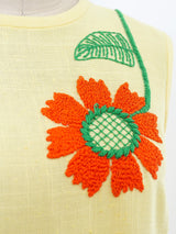 Floral Embroidered Linen Dress Dress arcadeshops.com