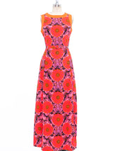 Floral Printed Cotton Maxi Dress Dress arcadeshops.com