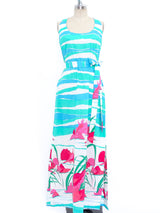 Wave and Shell Printed Maxi Dress Dress arcadeshops.com
