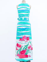 Wave and Shell Printed Maxi Dress Dress arcadeshops.com