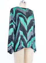 Sequin Embellished Feather Pattern Top Top arcadeshops.com