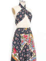 Floral Maxi Skirt with Sashes Suit arcadeshops.com