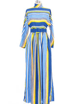 Dot and Stripe Printed Silk Dress Dress arcadeshops.com