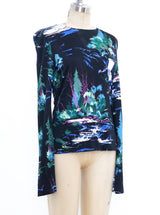 Balenciaga Printed Jersey Top Top arcadeshops.com