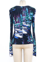Balenciaga Printed Jersey Top Top arcadeshops.com