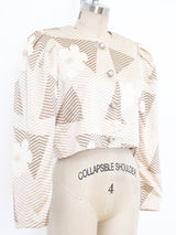 Nolan Miller Graphic Printed Cropped Jacket Jacket arcadeshops.com