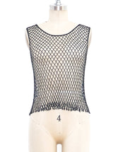 Bead Embellished Crochet Tank Top arcadeshops.com