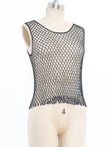 Bead Embellished Crochet Tank Top arcadeshops.com